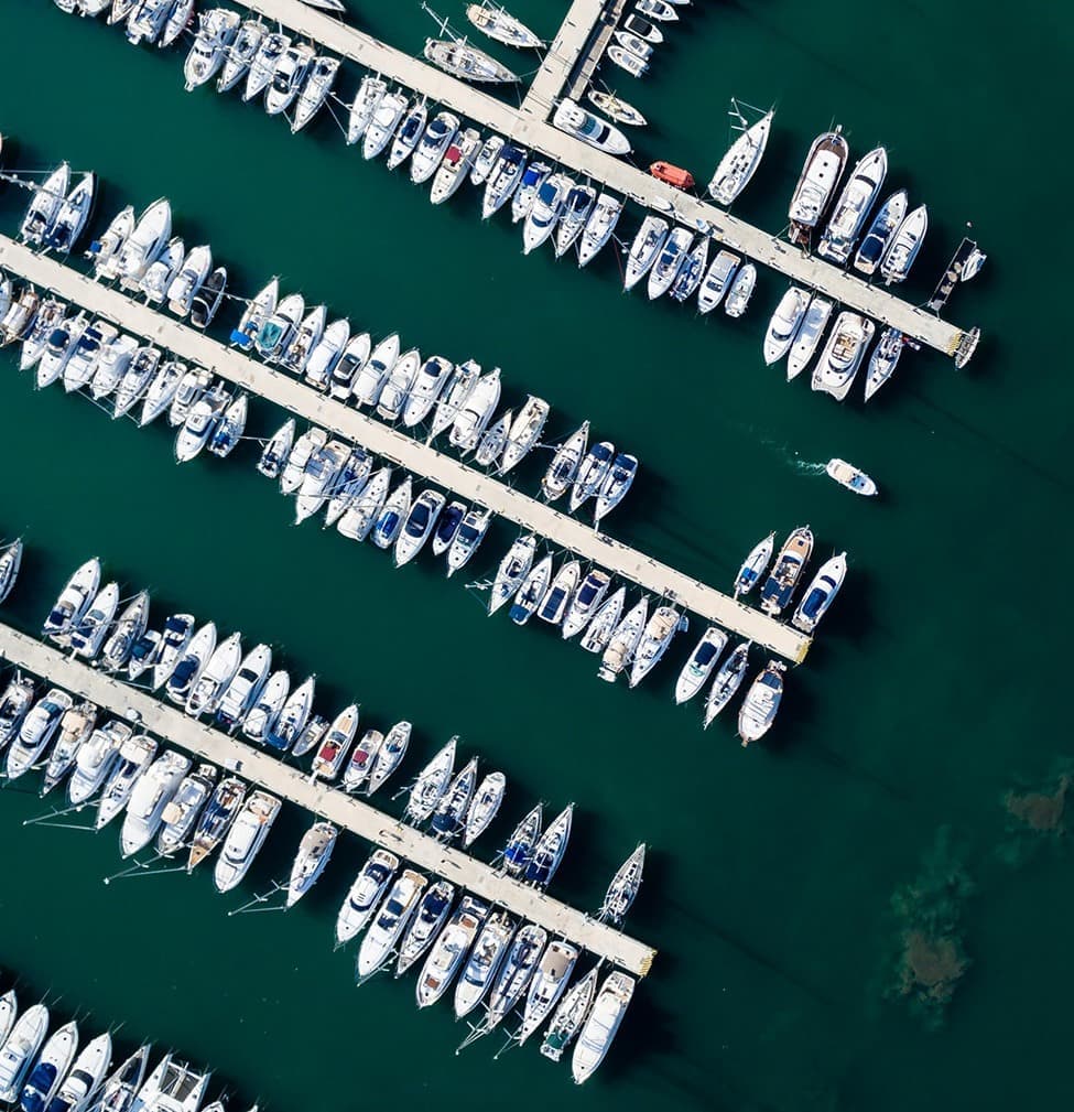 Marina aerial view