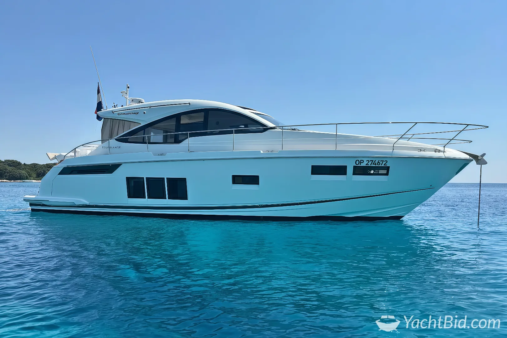 De Fairline Targa 48 Open: klaar voor veiling in juni.